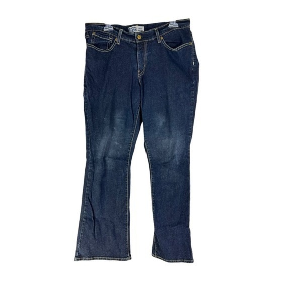 Levi's Signature Women's Jeans Sz 16 Dark‎ Wash Blue Bootcut - Picture 1 of 8